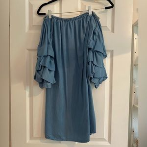 Zara Dress Light Denim Dress Small